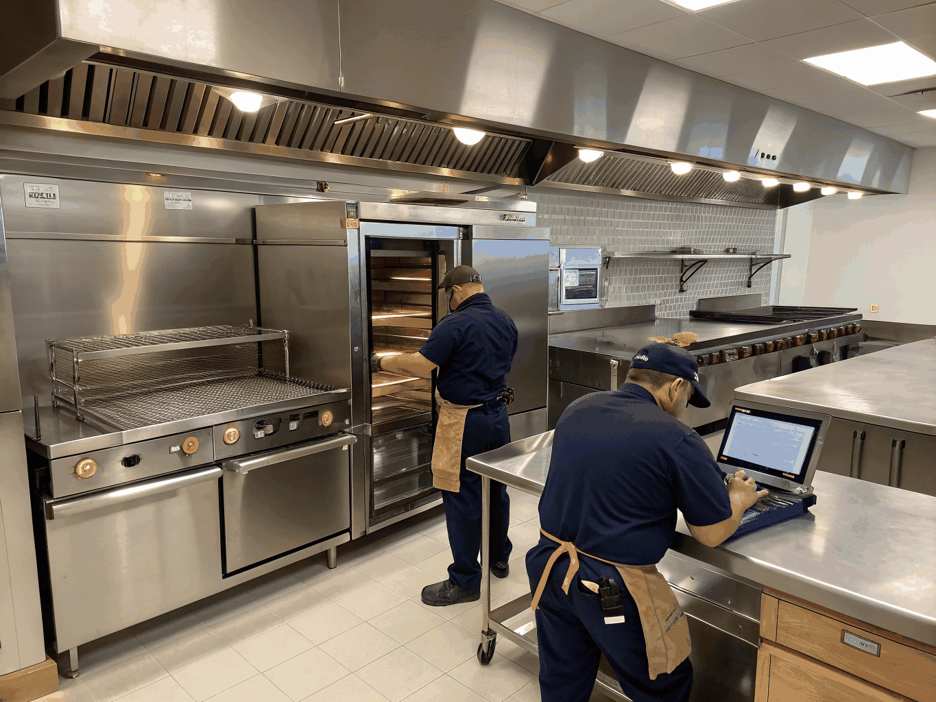 Commercial sandwich prep station with open top cold rail