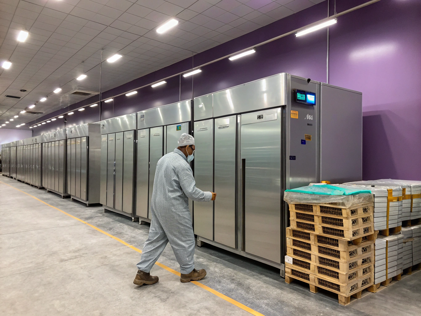 Commercial walk-in cooler storage with temperature monitoring in Roswell GA