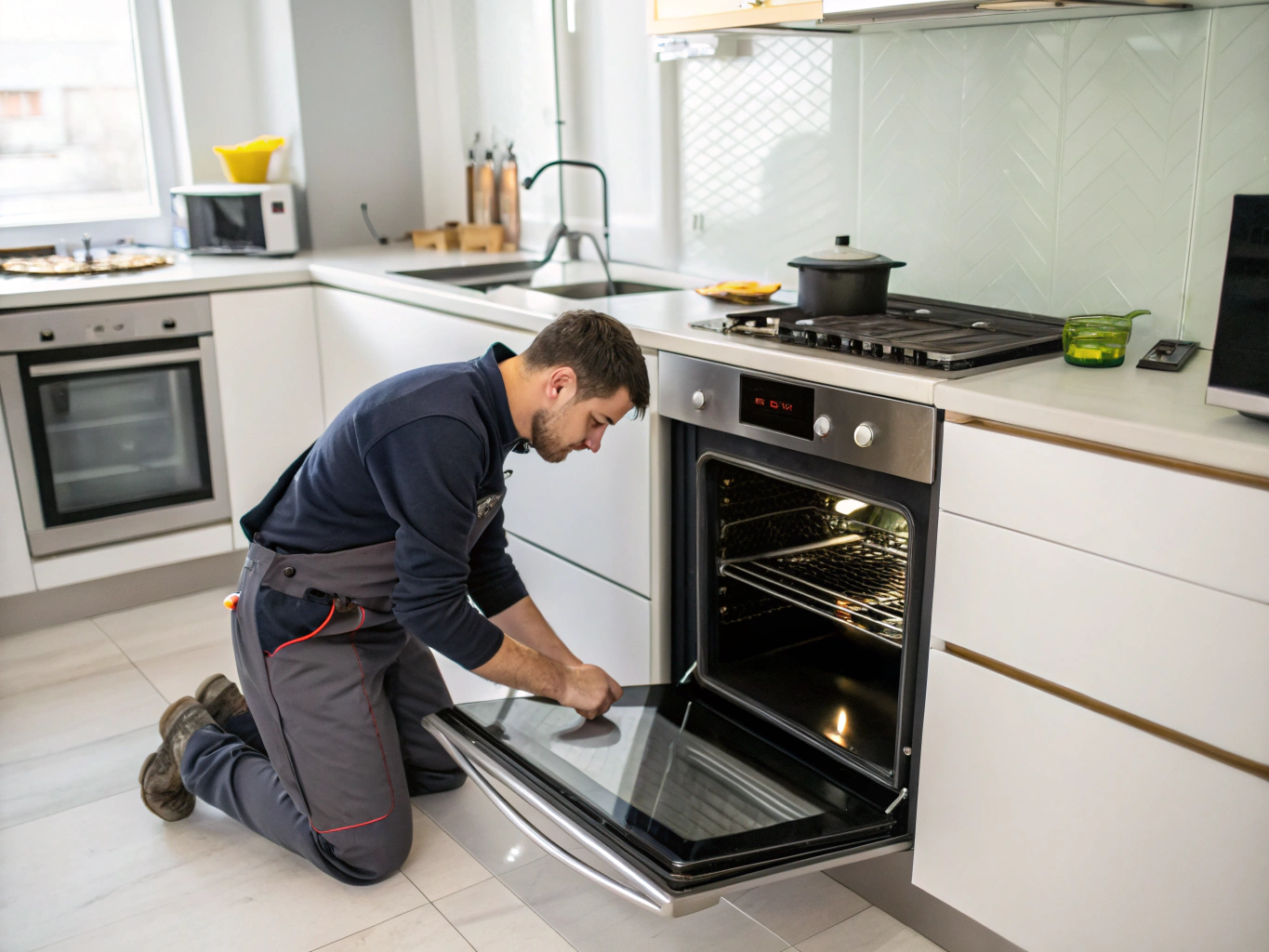 Thermal verification test on repaired cooktop surface